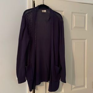 Navy blue light weight cardigan with pockets size XL